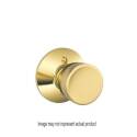 Zinc Bright Brass Dummy Knob For 1-3/8 To 1-3/4-Inch Thick Door  