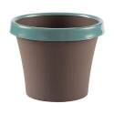 Tt0845-27 Two-Tone Planter, Tapered, 1 Gal Capacity, Calypso/Chocolate, 6-1/4 In H