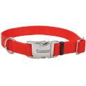 Red Metal Buckle Nylon Adjustable Dog Collar