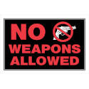 8-Inch X 12-Inch Red No Firearms Allowed Sign