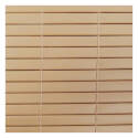 36-Inch X 72-Inch Woodgrain Cord-Free Oval Roll-Up Exterior Shade