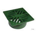4 x 4-Inch 3.45-Sq. In. Open Surface Area Hdpe Grate 