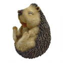 6-1/2-Inch Multi-Color Resin Roly Poly Laughing Hedgehog Garden Statue