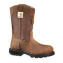 Wellington Work Boots, 6.5, Leather, Bison Brown Oil Tan