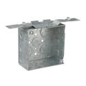 3/4-Inch Knockout 17-Knockout 1-Outlet Silver Galvanized Steel Outlet Box 