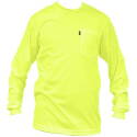 4x-Large High-Visibility Yellow Long-Sleeve Relaxed Fit T-Shirt 