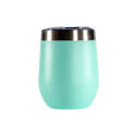 12-Ounce Seafoam Green Stainless Steel Wine Cup