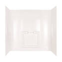 58-Inch X 70-Inch White 5-Wall Panel Adhesive Installation Bathtub Wall Kit