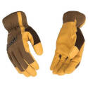 Brown & Gold Wing Thumb Work Gloves