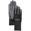 Medium Black Knit Wrist Cuff Palm-Dipped Work Gloves      