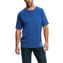 Rebar™ CottonStrong™ Metal Blue Pocket Short Sleeve Men's T Shirt, M
