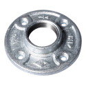 Malleable Iron FIP Galvanized Pipe Floor Flange, 1-1/4"