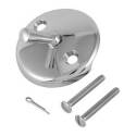 Trip Lever Face Plate, Metal, Polished Chrome