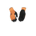 Extra-Large Black/Orange Acrylic Latex Coating Knit Wrist Cuff Waterproof Coated Gloves  