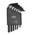 Hex Key Wrench Set, Carbon Steel, Black Oxide, 7-Piece