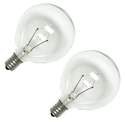 60-Watt Clear G16.5 Incandescent Light Bulbs, 2-Pack 