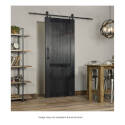 42 x 84-Inch Black PVC Track Barn Door        