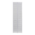 32 x 80-Inch White Seabrooke PVC Louvered Bifold Door