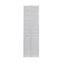 24 x 80-Inch White Seabrooke PVC Louver-Over-Panel Bifold Door