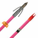 5/16 x 32-Inch Pink Fiberglass/Stainless Steel Bowfishing Chaos Arrow  