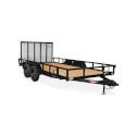 2500-Lb Weight Capacity Steel/Wood Rail Side Utility Trailer      