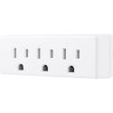 15-Amp 3-Outlet White Adapter Plug