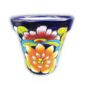 Painted Talavera Flower Pot     