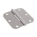 Hardware Essentials™ 3-1/2-Inch Satin Nickel Round Corner Squeak-Proof Door Hinge