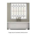 47-1/2-Inch Oaw 47-1/2-Inch Oah Mission Grid Tempered Glass Decorative Window   
