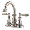 Langston™ Brushed Nickel 2-Handle Bathroom Sink Faucet With Drain, 4 in. Centerset