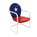White Metal Frame Texas Retro Metal Chair     