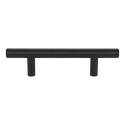 5-3/8-Inch Handle 1-3/8-Inch Projection Matte Black Steel Naples Cabinet Pull  