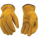 Men's X-Large Gold Lined Suede Cowhide Leather Driver Glove