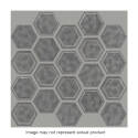 12.13-Inch x 10.51-Inch Geoscapes Hexagon Ceramic TIle Dark Gray
