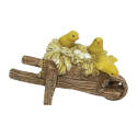 Breaking Out Chicks And Eggs In A Wheelbarrow Nest, Miniature Figurine