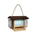 2.5-Pound Hang Mounting Bamboo Contemporary Ranch Feeder With Suet Feeder