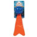 Orange Spiral Ball With Ballistic Tail Dog Toy