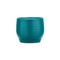 7-Inch Diameter Teal Ceramic Round Modern Design Jasper Series Planter