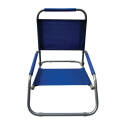 Steel Beach Chair With Blue Fabric