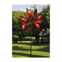 MARSHALL Home & Garden HH HH172 Wind Spinner, 21 in H, Metal, Powder-Coated, Red
