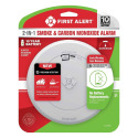 10 Year Battery Operated 2-in-1 Smoke and CO Alarm with Slim Design