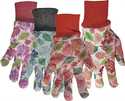 Ladies' Large Jersey Garden Glove With Dotted Palm, Assorted Colors