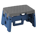 Black Plastic Folding Step Stool - 3.38 in. H, 200 lb. Capacity