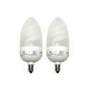 9-Watt Soft White B10 Compact Fluorescent Light Bulb, 2-Pack