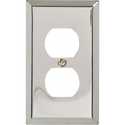 Century Polished Chrome Steel 1-Duplex Outlet Wall Plate