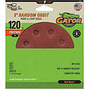 5-Inch 120-Grit 8-Hole Hook And Loop Sanding Disc, 5-Pack