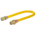 1/2-Inch FIP X 1/2-Inch MIP (Tapped 3/8-Inch FIP) X 60-Inch Yellow Epoxy/Stainless Steel Gas Connector