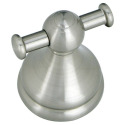 Double Robe Hook - Brushed Nickel, Venetian Collection