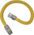 1/2 x 1/2 x 36-Inch Yellow-Coated Stainless Steel Gas Connector