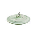 Tub Stopper With Ring, Rubber, White, For Laundry And Bathtubs With 1-1/2 To 2 In Drain